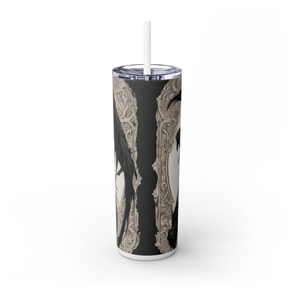 GOTHIC REPTILIAN MORPHING DRAGON LADY Skinny Tumbler - Dark Fantasy Cup