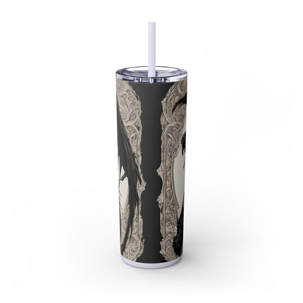 GOTHIC REPTILIAN MORPHING DRAGON LADY Skinny Tumbler - Dark Fantasy Cup