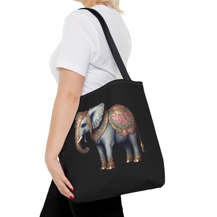 Personalized Elephant Gift Tote | Majestic Custom Grocery Bag | Jungle Lovers Office Travel Carrier | Wild Animal Business Traveler