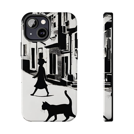 VINTAGE CITY CAT ALLEY WAY Phone Case