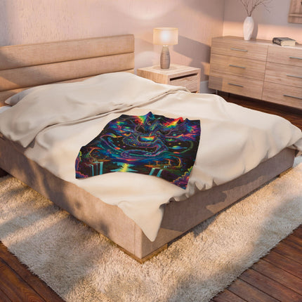 TRIPPY DRAGON KEEPER Psychedelic Blanket