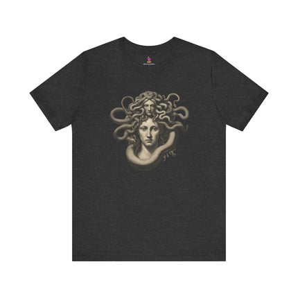 TWO TIER MEDUSA BUST Creepy T-Shirt - Dark Greek Mythology Horror Art Tee