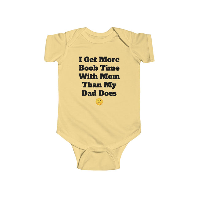 Funny Infant Baby Gift Onesie, Boob Time Humorous Dad Joke Jersey Bodysuit, Hilarious Breast Feeding Mom Gift