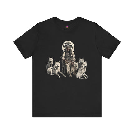 WOLF PACK MOUNTAIN CHIEF T-Shirt - Native American Wolf Wilderness Tee
