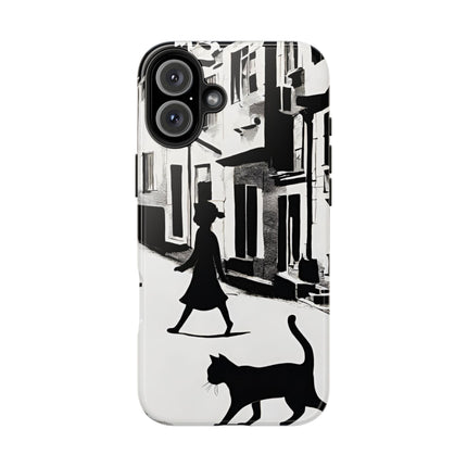 VINTAGE CITY CAT ALLEY WAY Phone Case