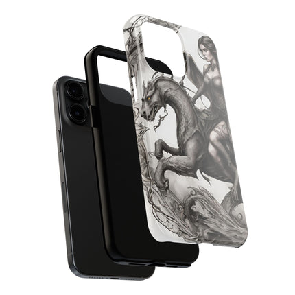 DRAGON AND MORPHING REPTILIAN BEAUTY Phone Case