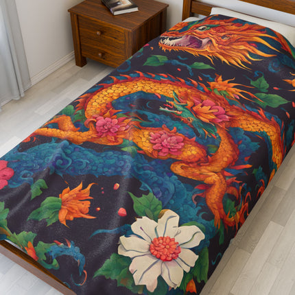 JAPANESE DRAGON FLOWER Blanket