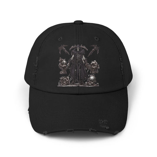 DEATHeCUTIONER Series Executioner Hat | Depths of Hell Rising Skeleton Cap | Trendy Evil Dust & Bones Grim Reaper Spring, Summer Wear Gift