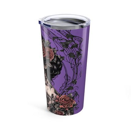 GOTHIC ROSE FANTASY GIRL Tumbler - Butterfly Spiderweb Dark Maiden Cup