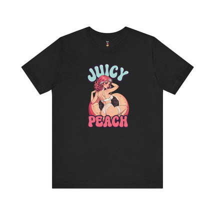 JUICY PEACH T-Shirt Provocative Seductive Sexy Cartoon Tee