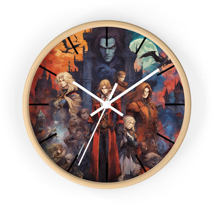 ALLIANCE AGAINST THE FORCES OF DARKNESS Video Game Inspired Abstract Collage Wall Art Clock