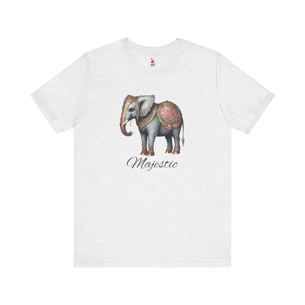 MAJESTIC Elegant Elephant T-Shirt - Beautiful Wildlife Art Tee