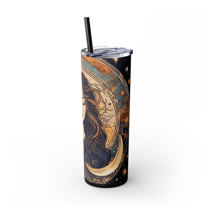 SUN & MOON GODDESS Skinny Tumbler - Lunar Astronomy Wiccan Dreams Cup