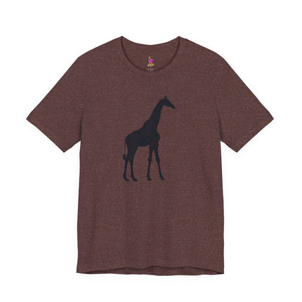 GIRAFFE SILHOUETTE T-Shirt - Elegant Wildlife Minimalist Art Tee