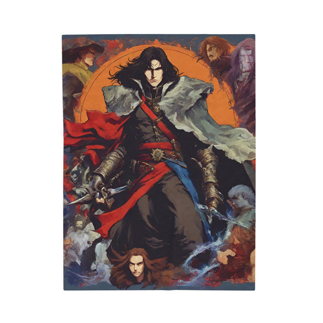 VANQUISHING EVIL AT THE DAWN OF LIGHT Video Game Inspired Abstract Collage Blanket