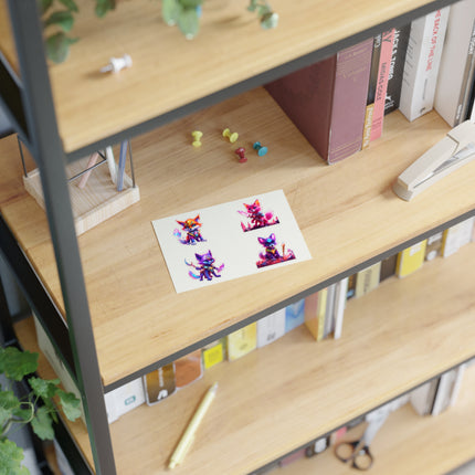 CRYSTAL GUARDIAN FOXES Kids Stickers
