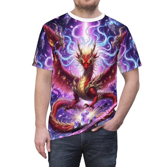 JAPANESE SOUL DRAGON SPIRIT All-Over Print Tee — Mystic Crystal Fantasy Shirt