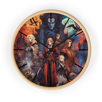 ALLIANCE AGAINST THE FORCES OF DARKNESS Video Game Inspired Abstract Collage Wall Art Clock