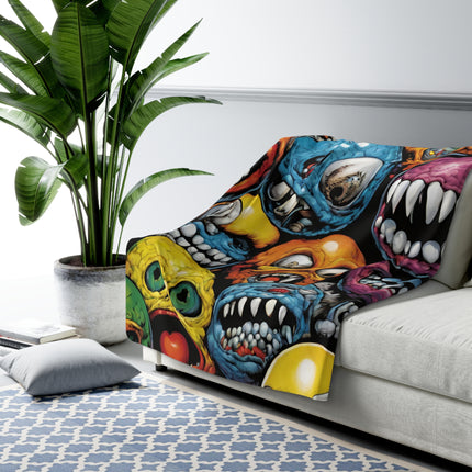 GROSS-OUT BALLS RETRO Blanket - Vintage 80s Toy Inspired Sherpa Throw