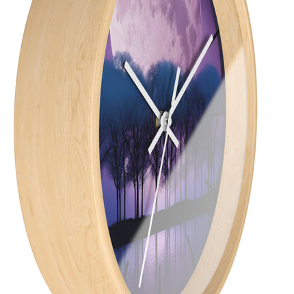 TRANQUILITY UNDER THE VIOLET MOON Wall Clock