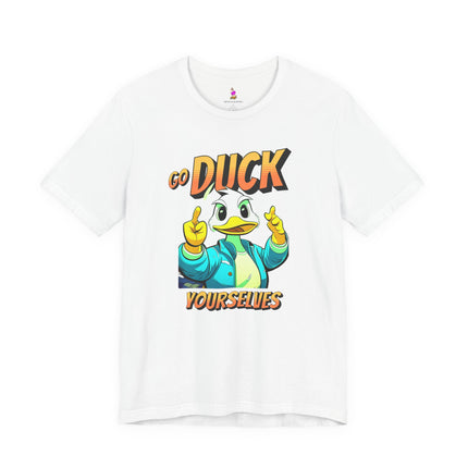 GO DUCK YOURSELVES Profane Quack T-Shirt - Funny Duck Wordplay Humor Tee