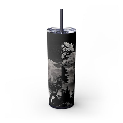 DEATH AND TERROR AWAIT - Video Game Inspired Skinny Tumbler