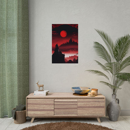 WHAT A HORRIBLE NIGHT TO TRAVERSE THE DARKNESS - Dracula Castle Video Game Inspired Wall Decor Poster
