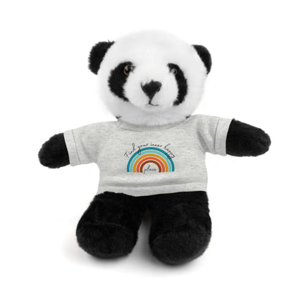 FIND YOUR INNER HAPPY PLACE Inspirational Rainbow Stuffed Animal