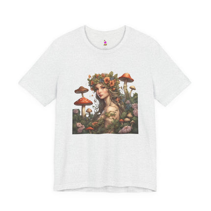 FLOWER FANTASY GARDEN MAIDEN T-Shirt - Whimsical Botanical Art Tee