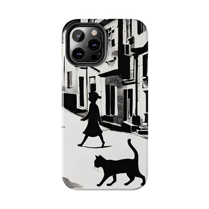 VINTAGE CITY CAT ALLEY WAY Phone Case