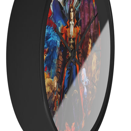 CREATURES OF THE CASTLE Wall Clock - Retro Gaming Vampire Hunter Decor