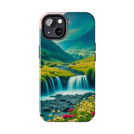 FLOWER CASCADE MOUNTAINS Phone Case
