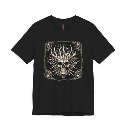 SPIKES AND THORNS Skull T-Shirt - Dark Gothic Edgy Art Tee