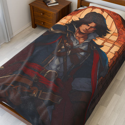 A LEGEND AT THE READY Blanket - Video Game Inspired Velveteen Plush Throw