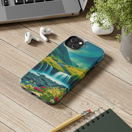 FLOWER CASCADE MOUNTAINS Phone Case