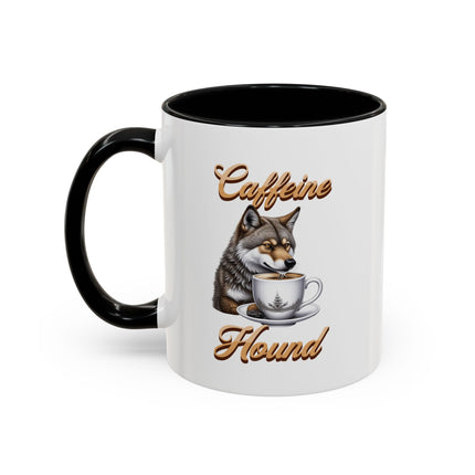 Caffeine Hound Dog and Wolf Lovers Coffee Mug