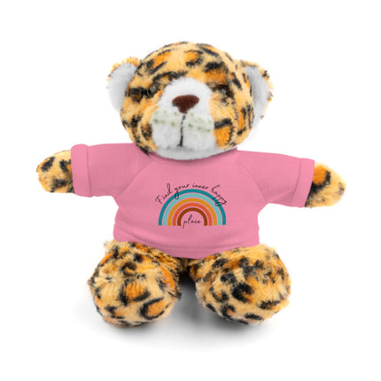 FIND YOUR INNER HAPPY PLACE Inspirational Rainbow Stuffed Animal