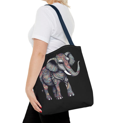 Personalized Elephant Gift Tote | Majestic Custom Grocery Bag | Animal Lovers Office Travel Carrier | Wild Kingdom Business Traveler