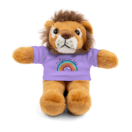 FIND YOUR INNER HAPPY PLACE Inspirational Rainbow Stuffed Animal