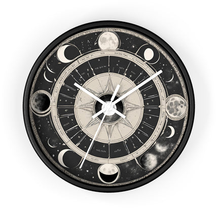 WICCAN MOON PHASES Wall Clock - Lunar Cycle Pagan Astronomy Decor