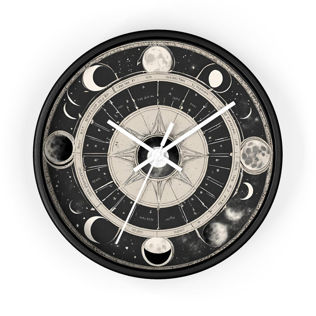 WICCAN MOON PHASES Wall Clock - Lunar Cycle Pagan Astronomy Decor