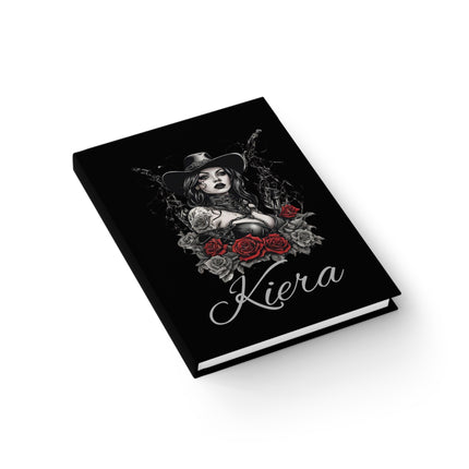 Personalized Gothic Rose Cowgirl Diary, Beautiful Custom Diary Journal, Hardcover Daily Life Log Book