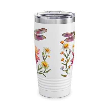 DRAGONFLY FLOWER GARDEN Tumbler