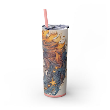 MOON GODDESS Skinny Tumbler - Celestial Astrology Beauty Night Sky Cup