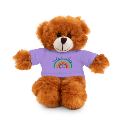 FIND YOUR INNER HAPPY PLACE Inspirational Rainbow Stuffed Animal