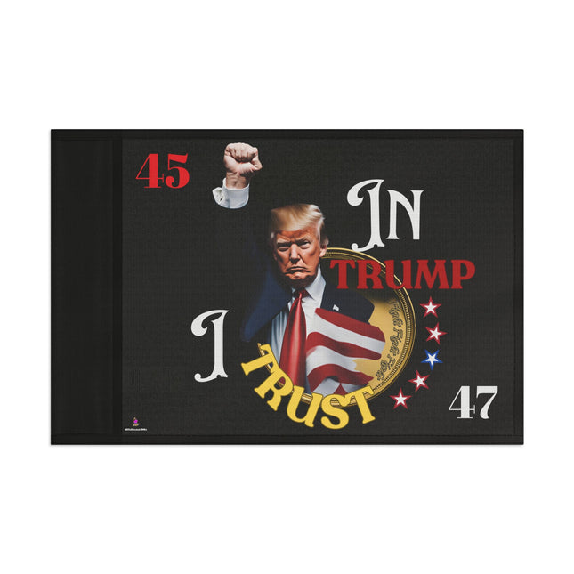 President Donald Trump Fist Pump House Flag |  2024 Election God Banner | Freedom Fight Christian American Loving Religion Voter Yard Gift
