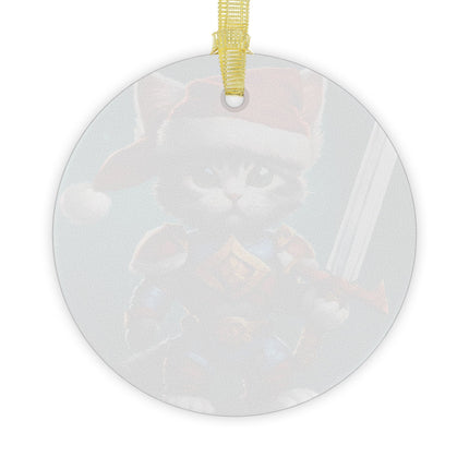 ARMORED KITTEN WARRIOR Christmas Ornament
