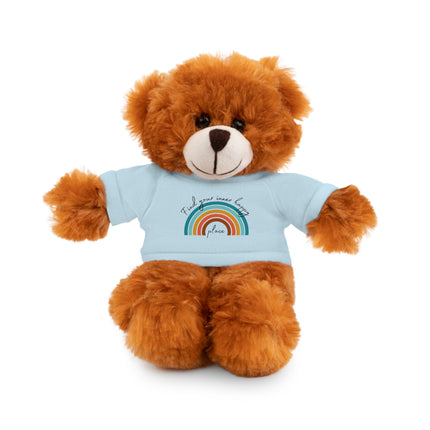 FIND YOUR INNER HAPPY PLACE Inspirational Rainbow Stuffed Animal