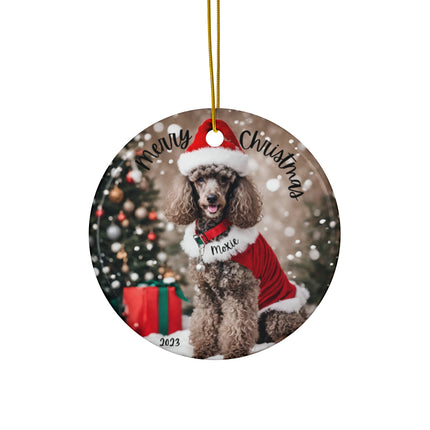 PERSONALIZED POODLE Christmas Ornament