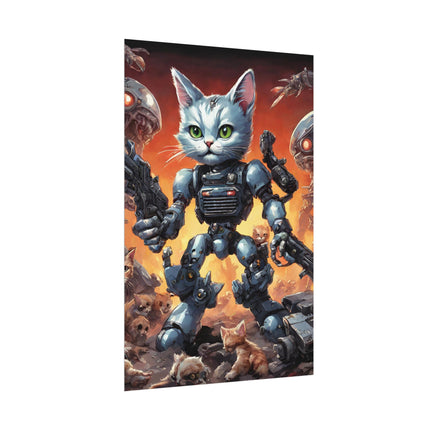 Cool Kids Poster, MECHANIMAL CLASH BATTLERS, Kitten Force, Cat Poster, Kitten Poster, Child's Bedroom Poster, Kids Wall Decor